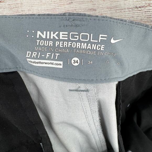 Nike Golf Tour Performance Golf Shorts Men's Size 34 Gray/White Dri Fit - Picture 6 of 10